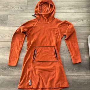 Melanzana rust fleece dress